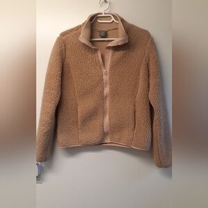 Joe Fresh Active faux fur zip up - size medium